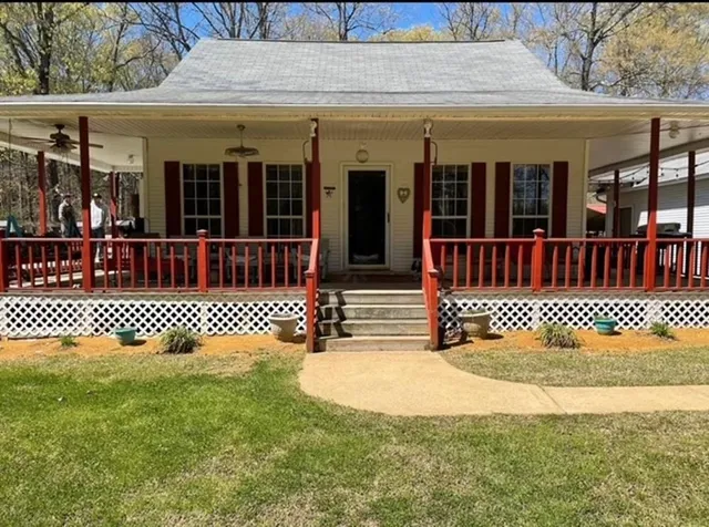 a front view of a house