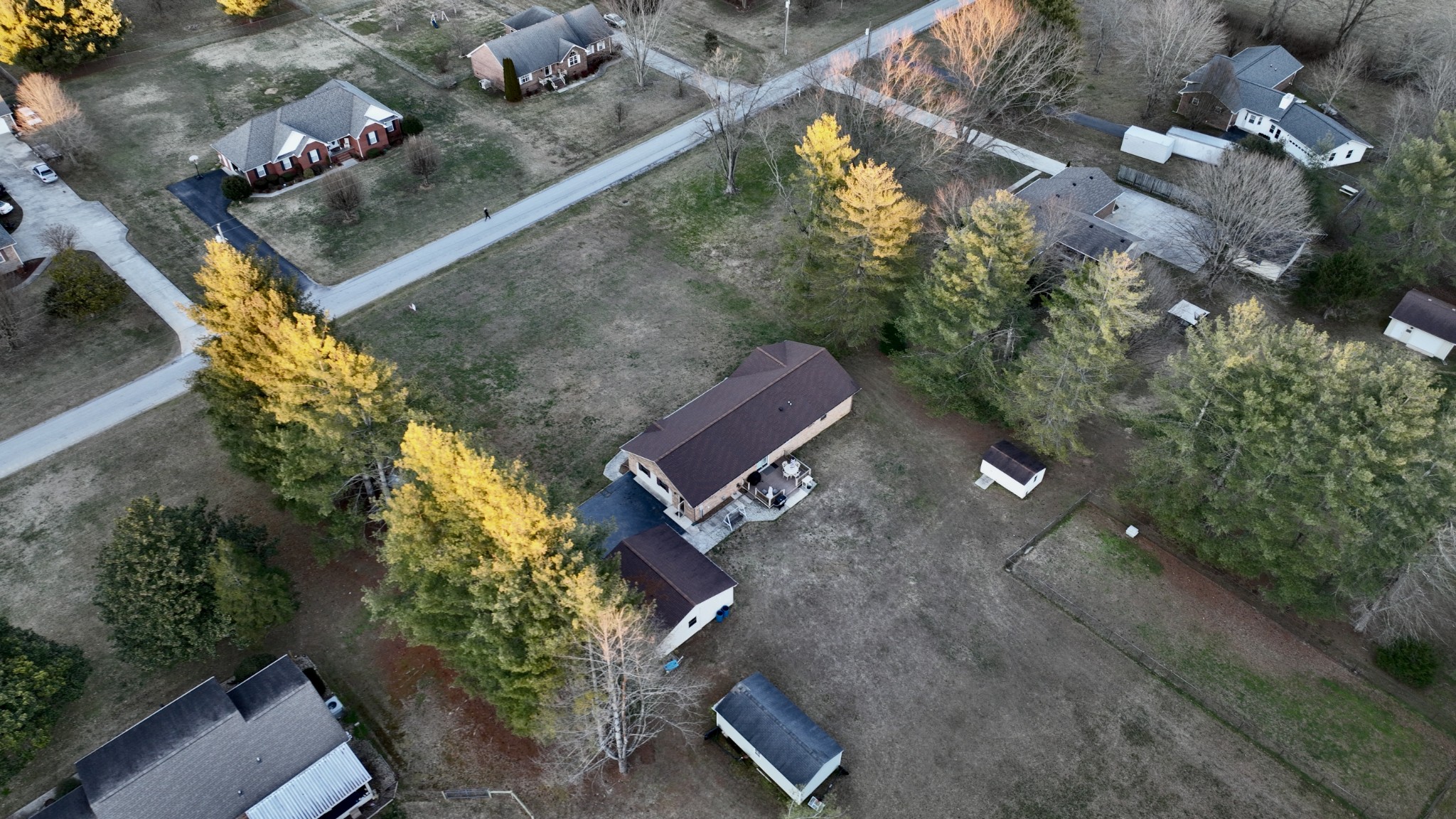 510 Brandon Road Manchester, TN 37355 - Photo 21 of 50 an aerial view of a house with a yard and lake view
