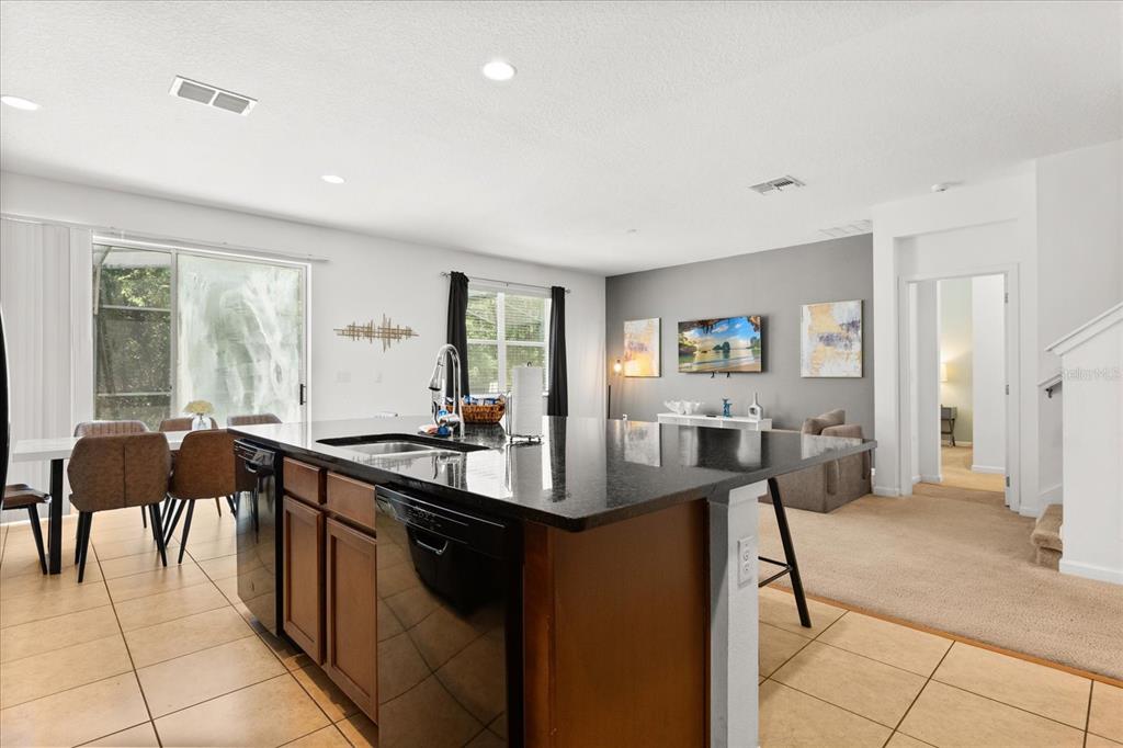 4565 Cabello Loop Kissimmee, FL 34746 - Photo 8 of 33 a kitchen with granite countertop a sink and cabinets