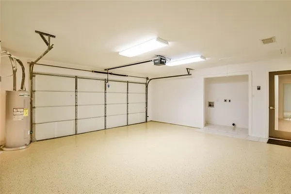 a view of a garage