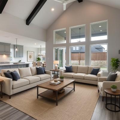 8003 Splitbeard Road Frisco, TX 75035 - Photo 9 of 40 a living room with furniture and a large window