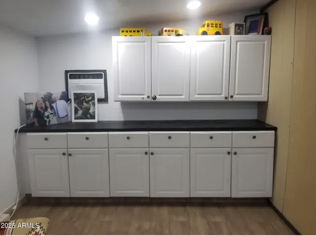 a view of car parked in garage