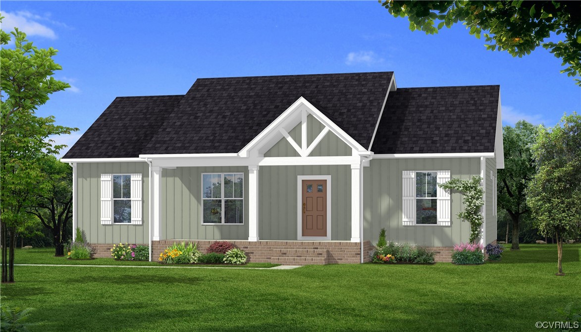 a view of house with yard
