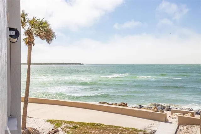 a view of an ocean and beach