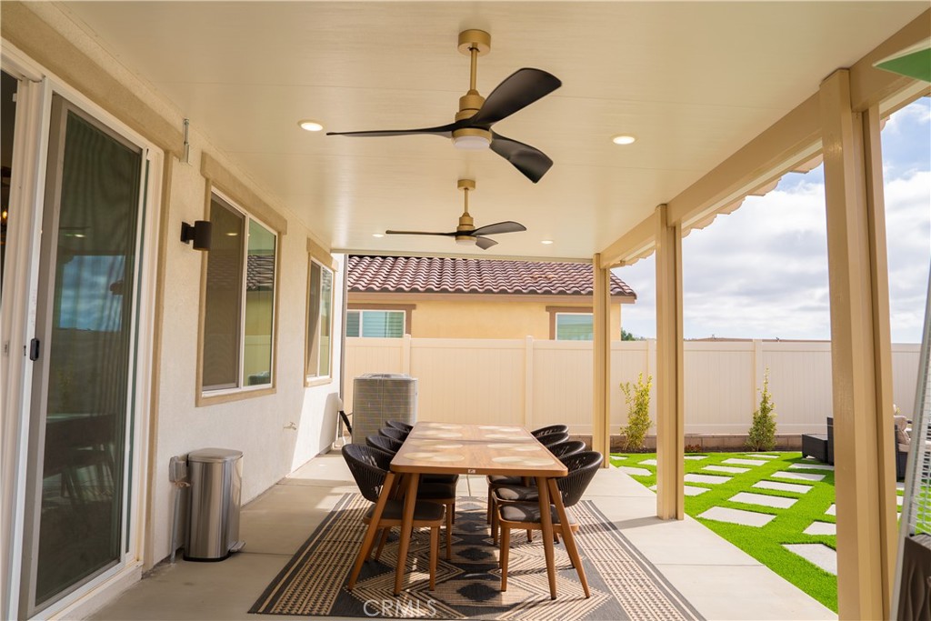35227 Vernon Drive Beaumont, CA 92223 - Photo 42 of 49 a view of a dining room with furniture window and outside view