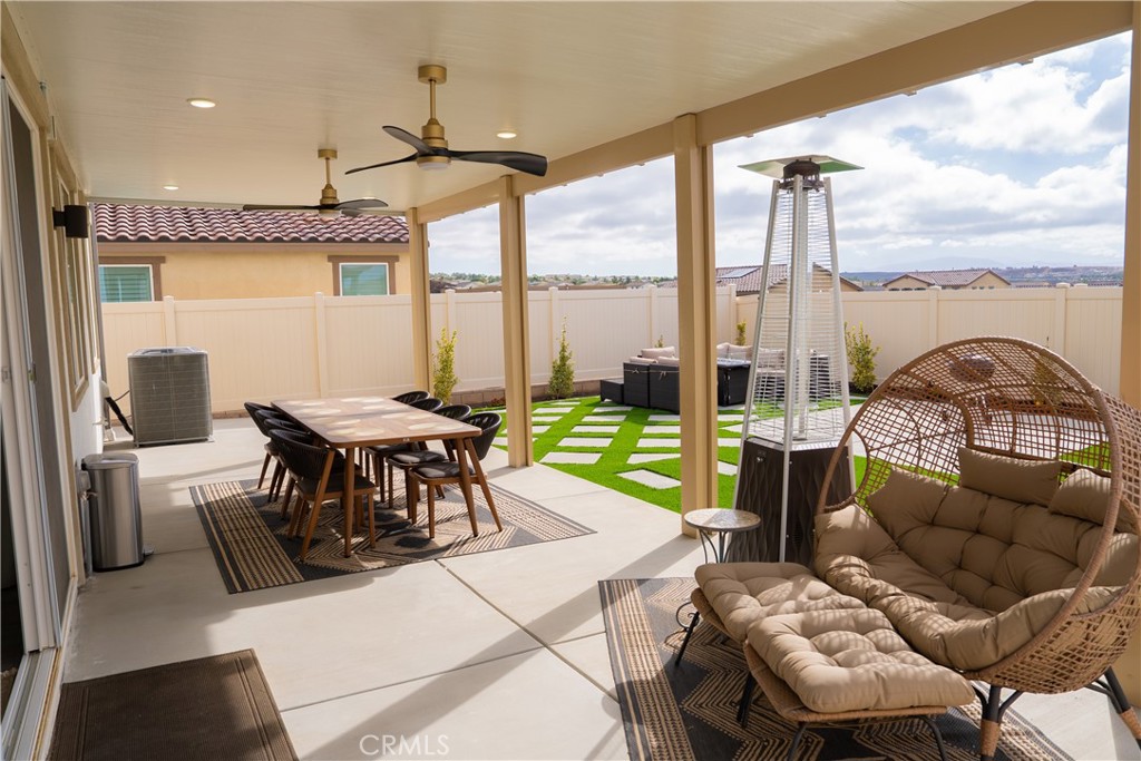 35227 Vernon Drive Beaumont, CA 92223 - Photo 43 of 49 a view of a dining room with furniture window and outside view