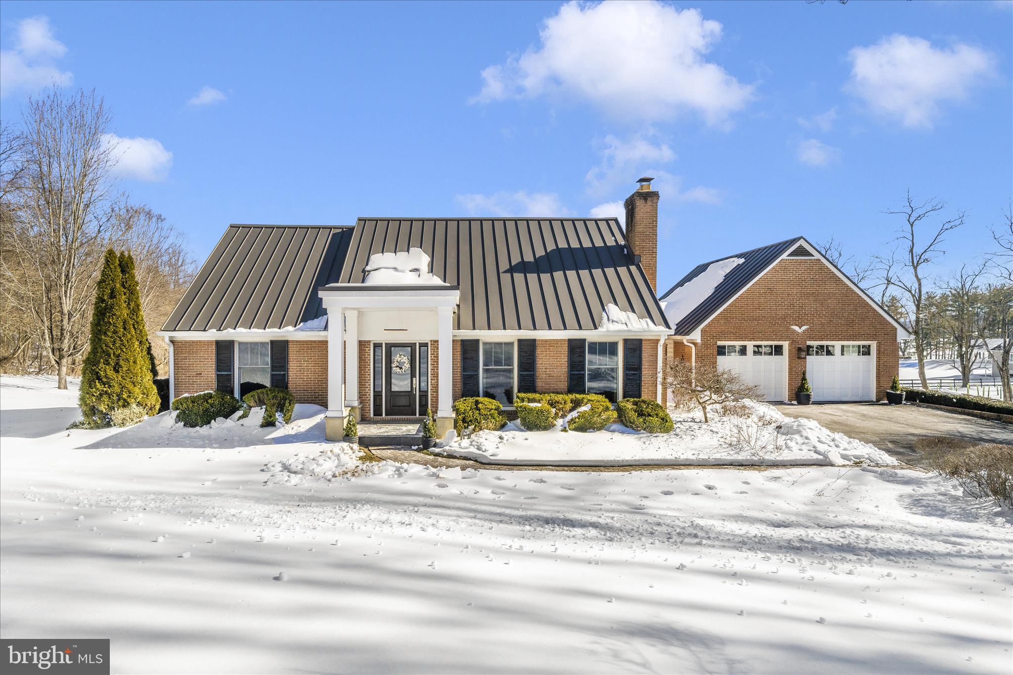 a front view of a house