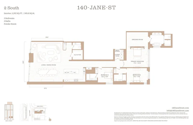 $13,950,000 | 140 Jane Street, Unit 2S | West Village