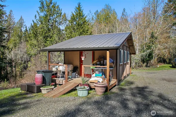 a view of a house with a patio