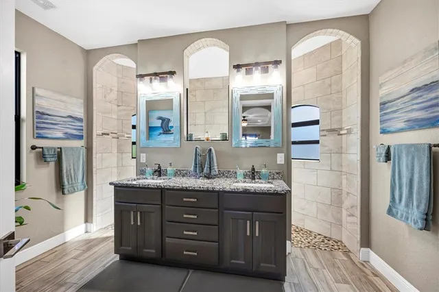 a view of an outdoor space and a lake view