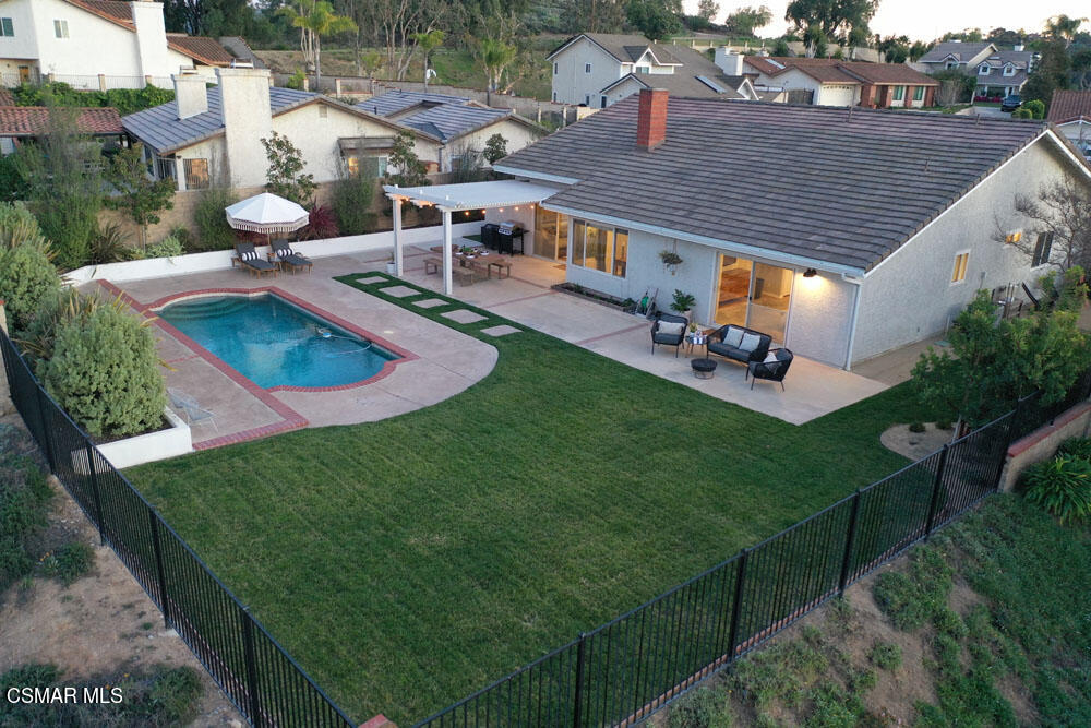 13777 Gunsmoke Road Moorpark, CA 93021 - Photo 40 of 42 an aerial view of a house with garden space and street view