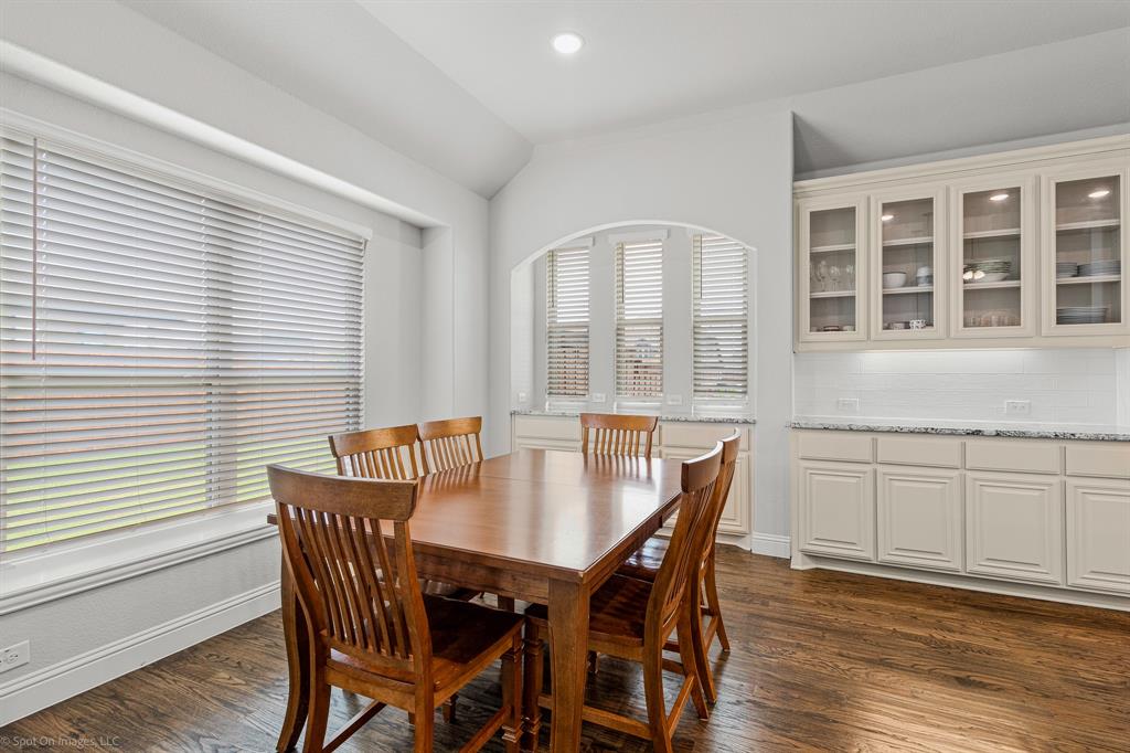 2139 Devonblue Drive Forney, TX 75126 - Photo 10 of 30 Breakfast area with hand-scraped hardwood flooring