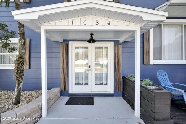 a view of front door of house