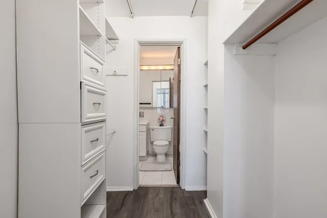 a view of walk in closet