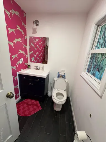 a bathroom with a sink and a toilet