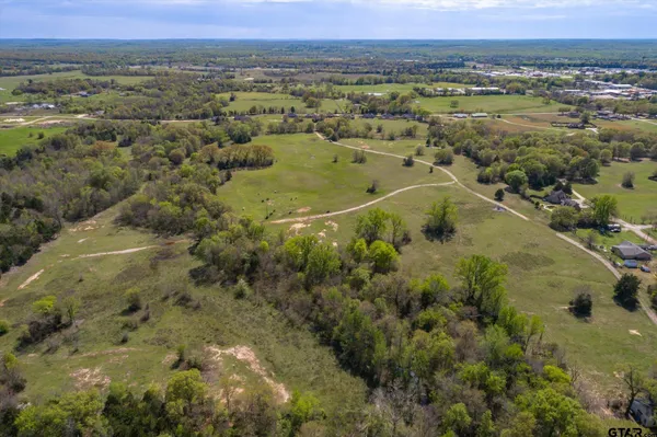 a view of a city with mountains in the background