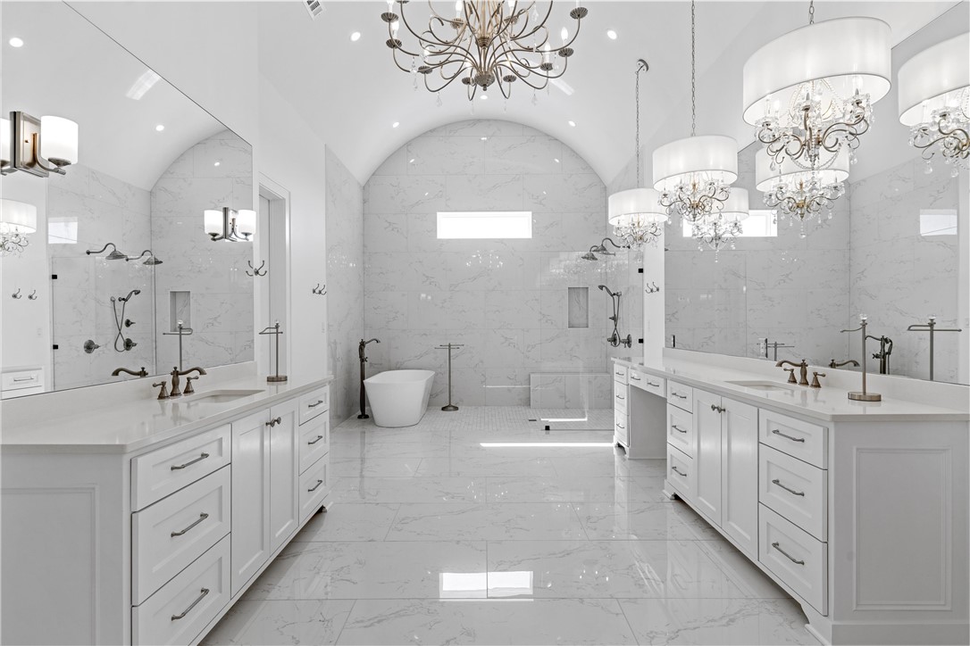 134 Sunflower Street Lorena, TX 76655 - Photo 40 of 86 a bathroom with a double vanity sink mirror and shower