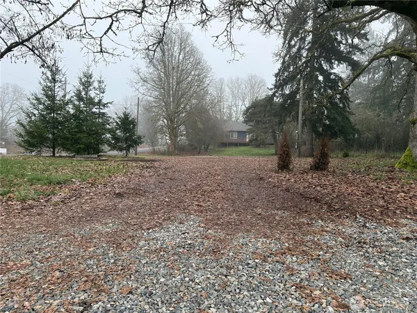 a view of backyard with green space
