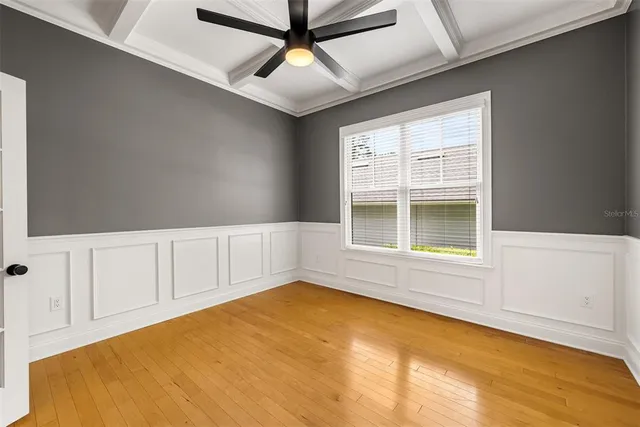 an empty room with a window