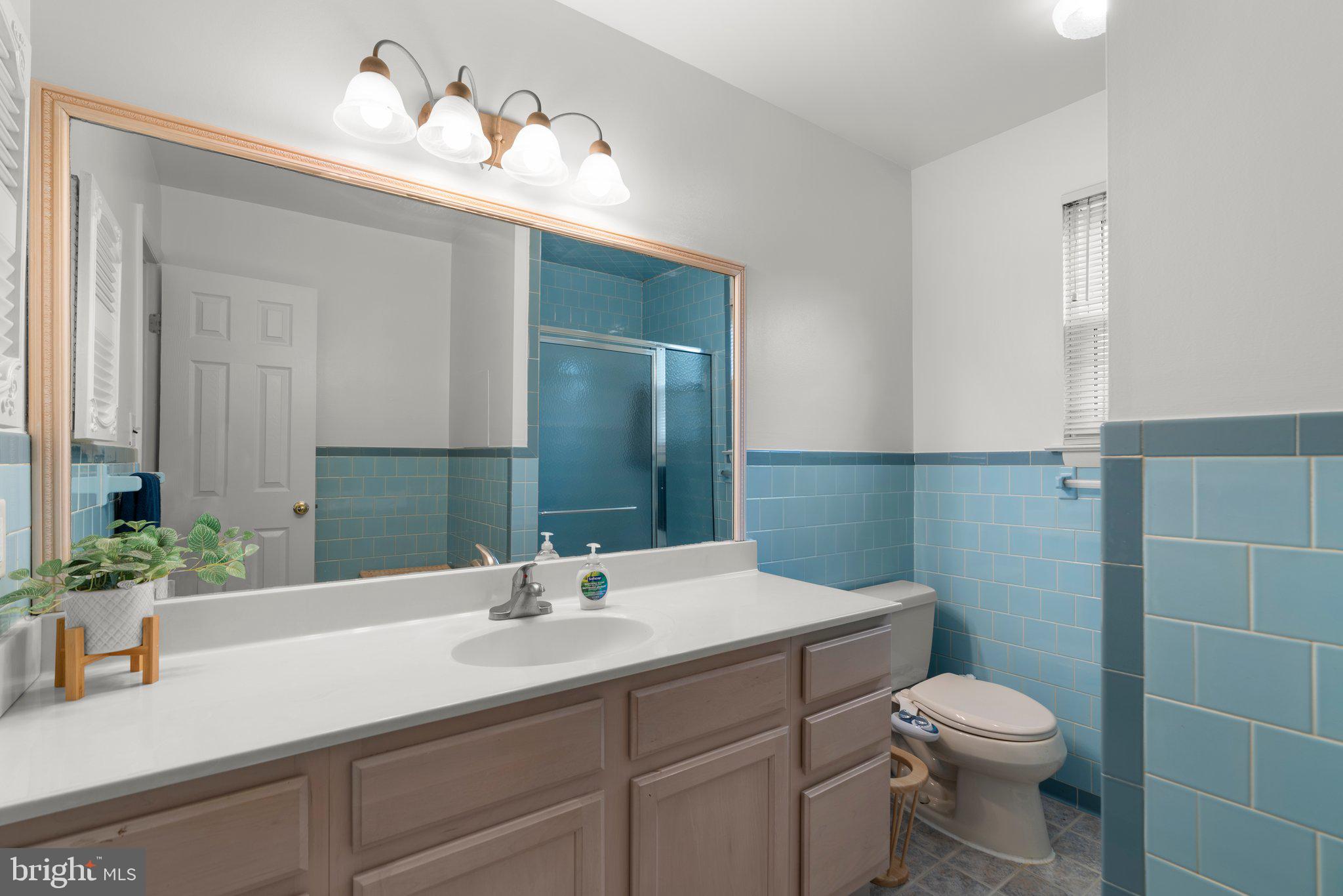 14816 Mistletoe Court Silver Spring, MD 20905 - Photo 28 of 44 a bathroom with a sink a toilet and mirror