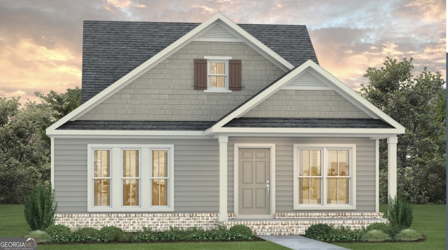 a front view of a house