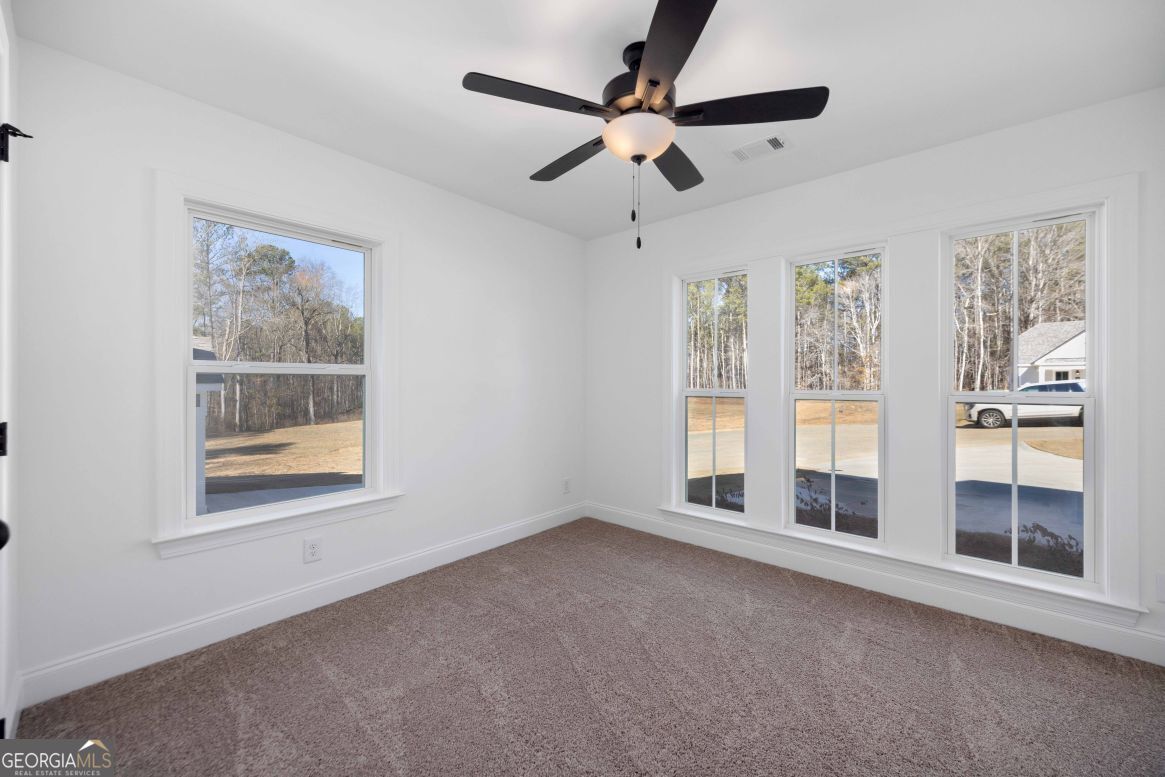 21 Rivers Edge Lane Franklin, GA 30217 - Photo 20 of 26 an empty room with windows and ceiling fan