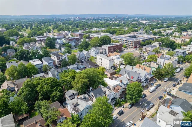an aerial view of multiple house