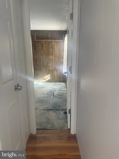 a view of wooden door