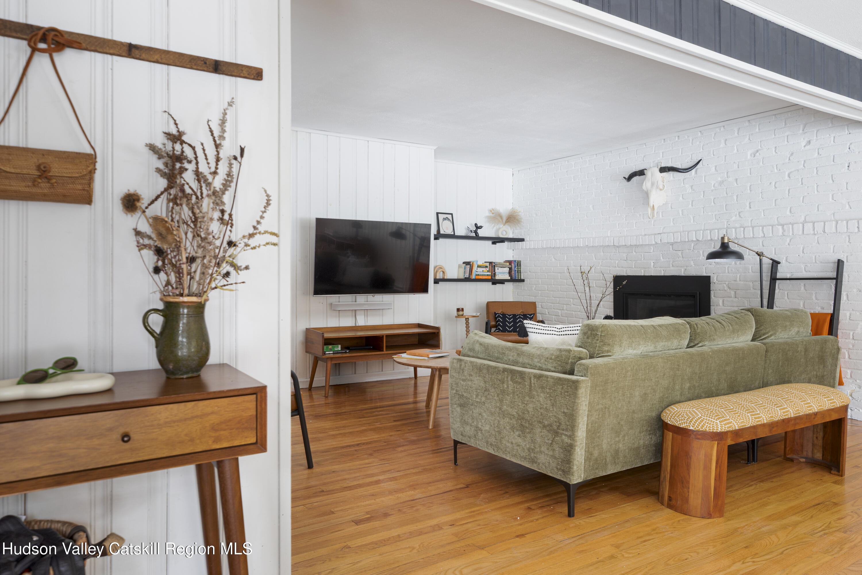 26 Krom Road Olivebridge, NY 12461 - Photo 7 of 24 a living room with furniture and a flat screen tv