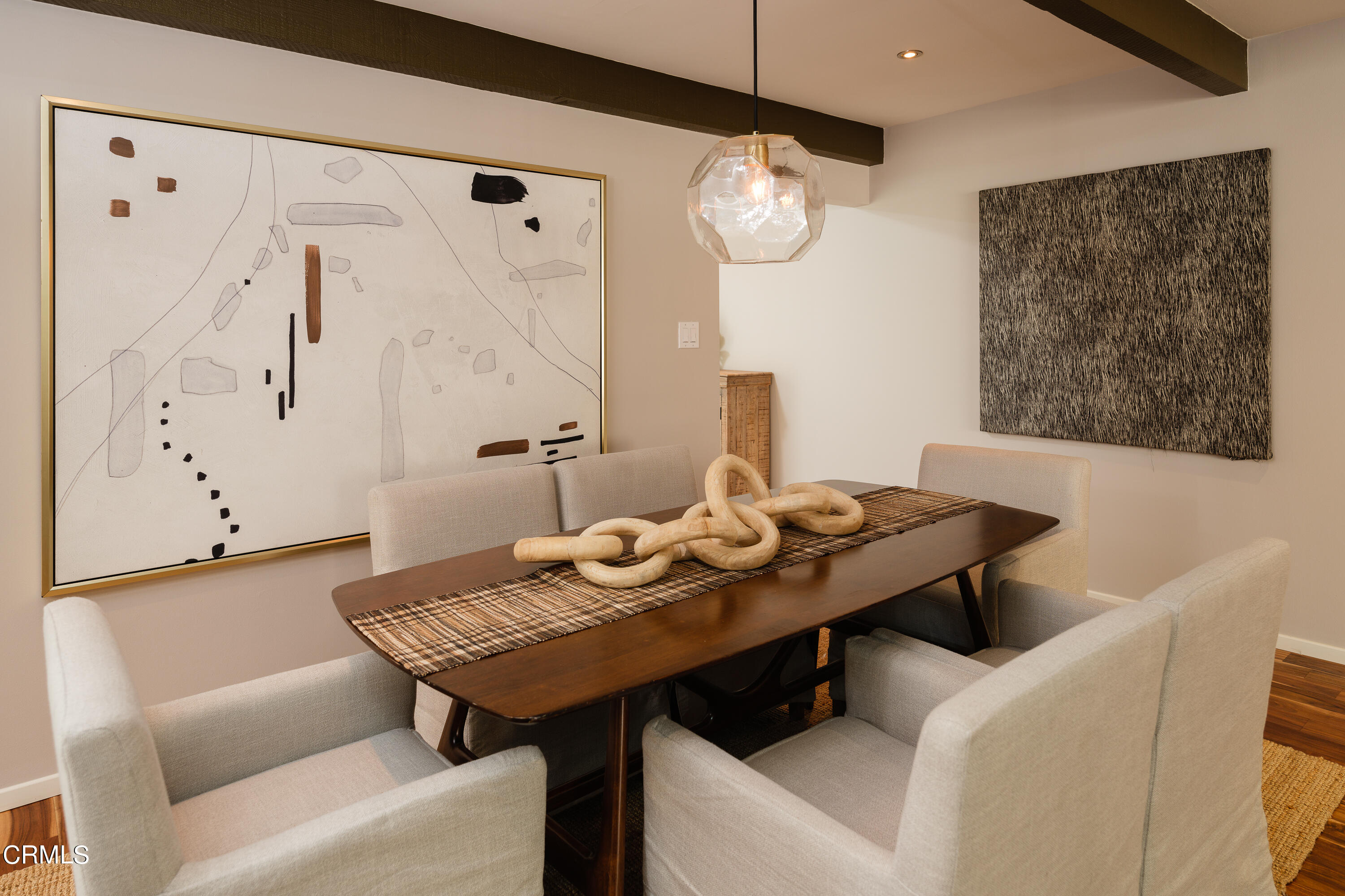 1025 Nithsdale Road Pasadena, CA 91105 - Photo 12 of 73 a view of a dining room with furniture and wooden floor