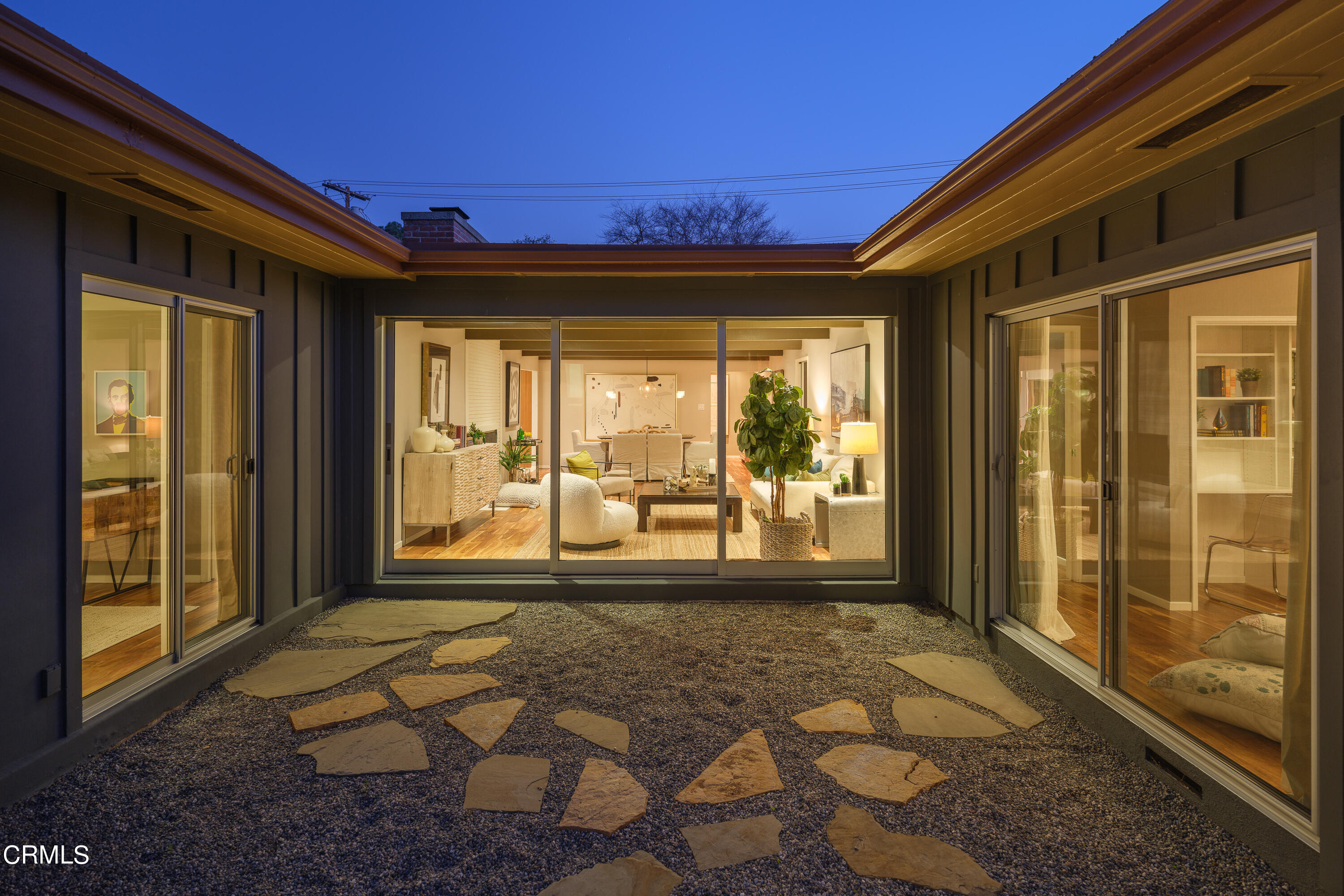 1025 Nithsdale Road Pasadena, CA 91105 - Photo 65 of 73 a view of a porch with a floor to ceiling window