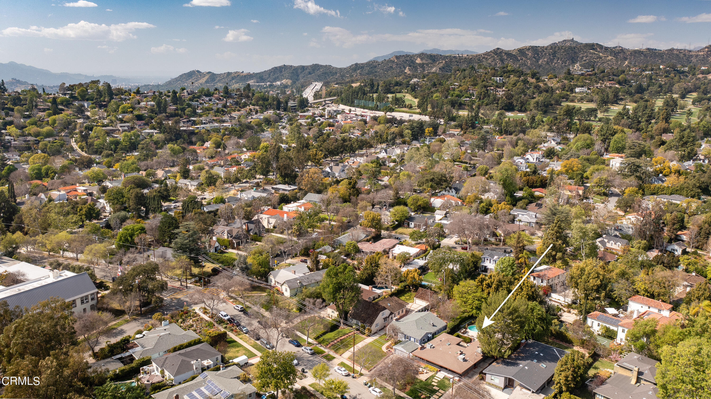 1025 Nithsdale Road Pasadena, CA 91105 - Photo 73 of 73 an aerial view of residential houses with city view
