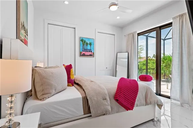 a bed room with a bed and a couch