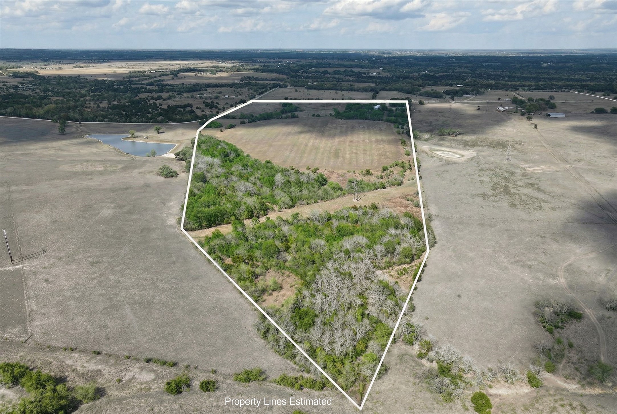 3219 Fritsch Road La Grange, TX 78945 - Photo 14 of 22 Aerial SW Corner with Property Lines Estimated