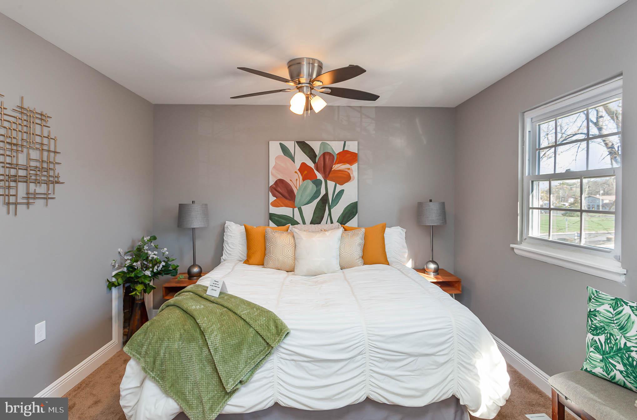 9662 Baron Place, Unit 9662 Rosedale, MD 21237 - Photo 17 of 35 Ceiling Fan Primary Bedroom