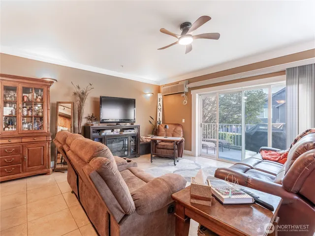 a room with furniture and a window