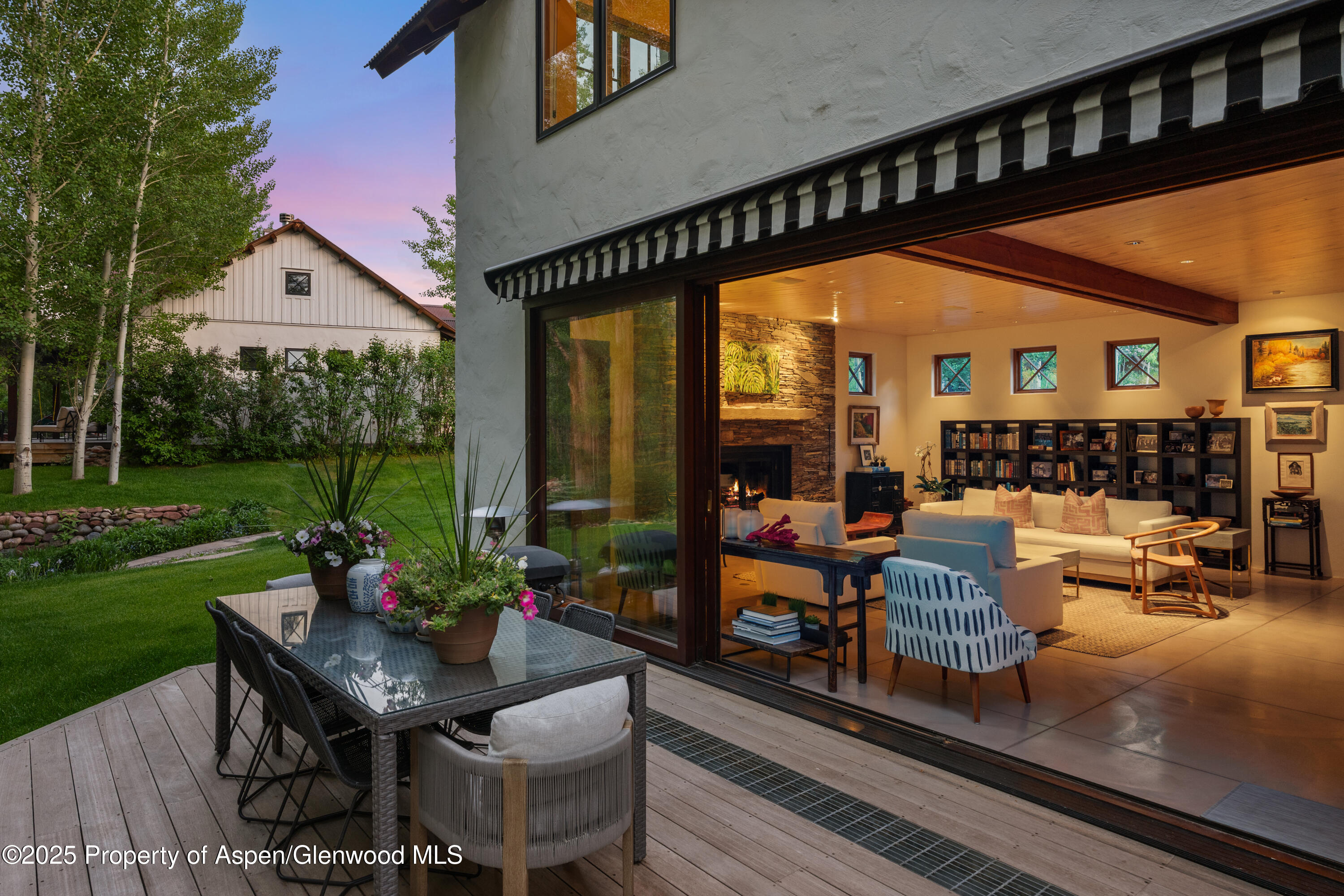 256 Twining Flats Road Aspen, CO 81611 - Photo 36 of 38 Twilight Patio