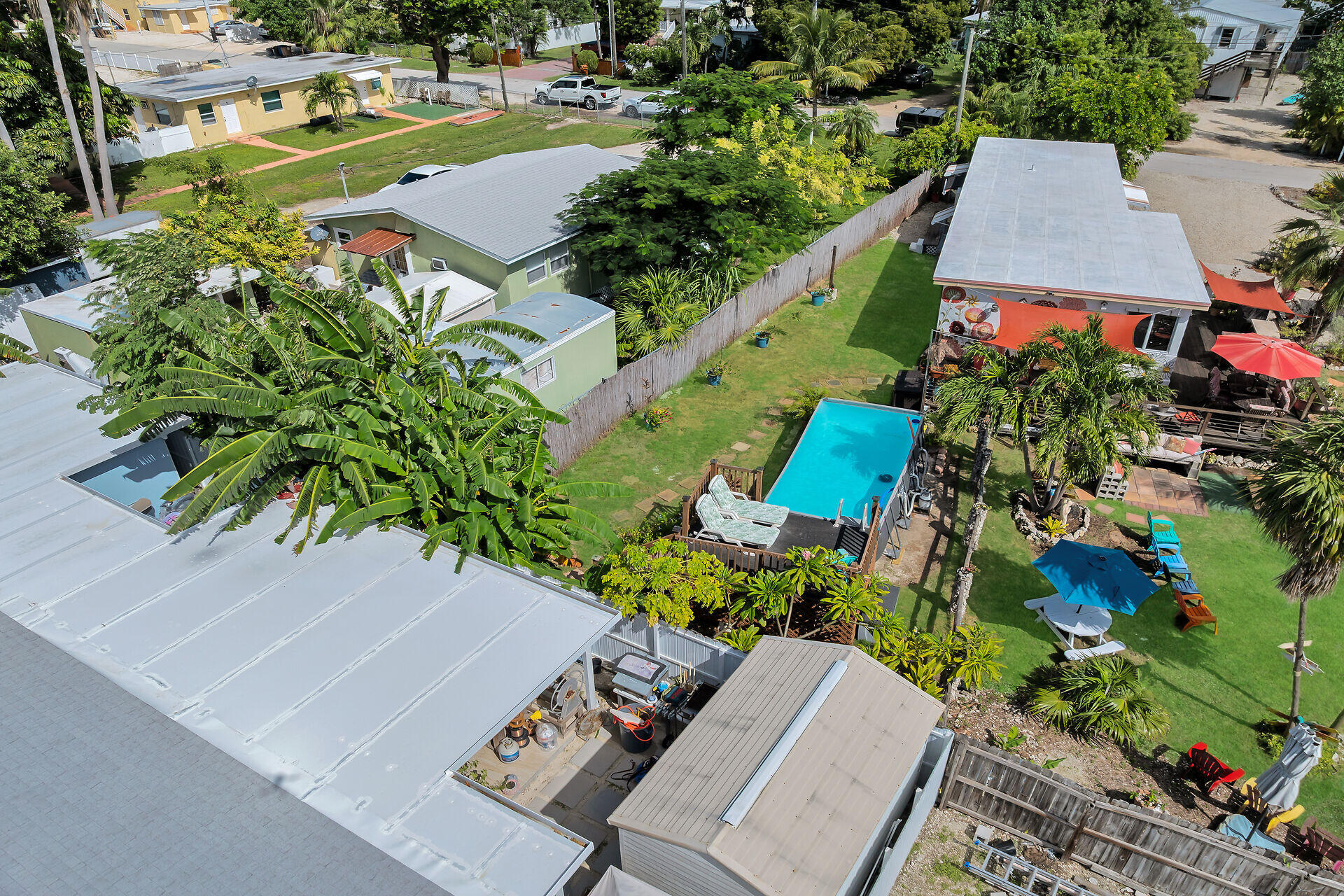 357 23rd Street Marathon, FL 33050 - Photo 42 of 48 an aerial view of a house with a yard basket ball court and outdoor seating