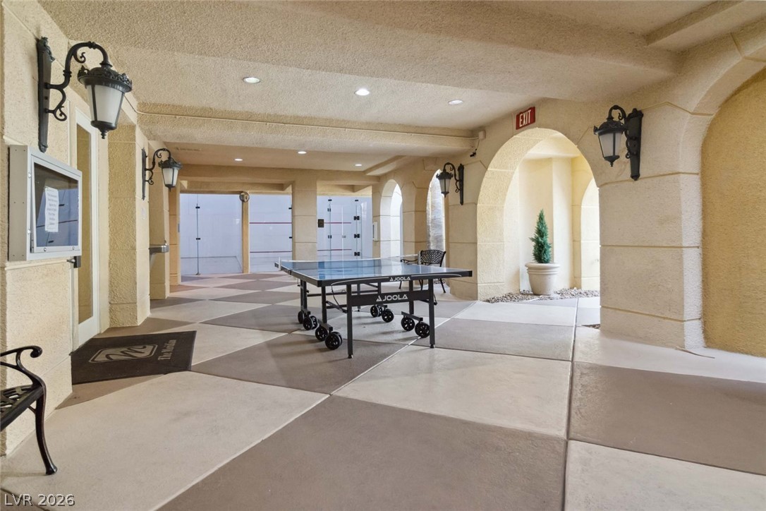 210 East Flamingo Road, Unit 208 Las Vegas, NV 89169 - Photo 40 of 42 A versatile common area offers recreation with ping pong and enclosed court access.