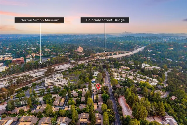 an aerial view of multiple house