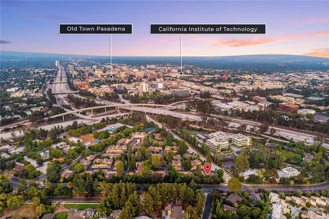 an aerial view of multiple house
