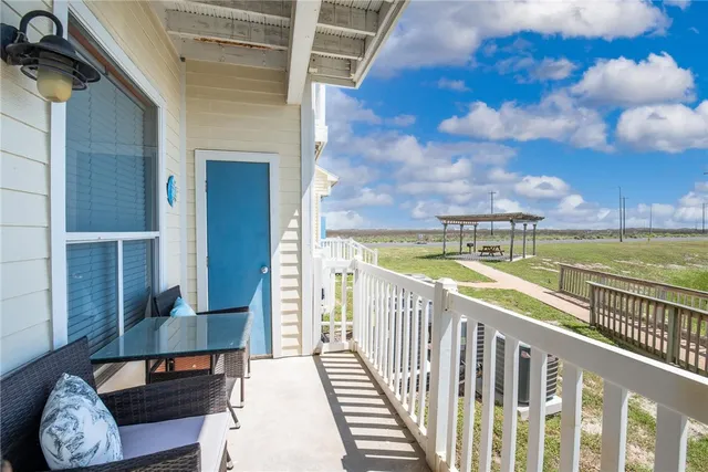a view of a chair in the balcony