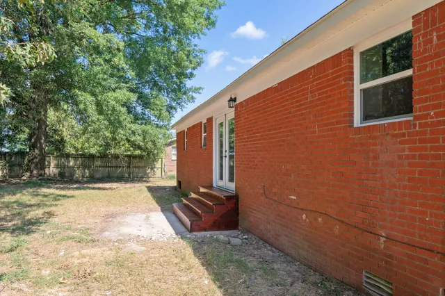 a backyard of a house