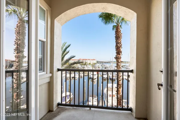 a view of a balcony