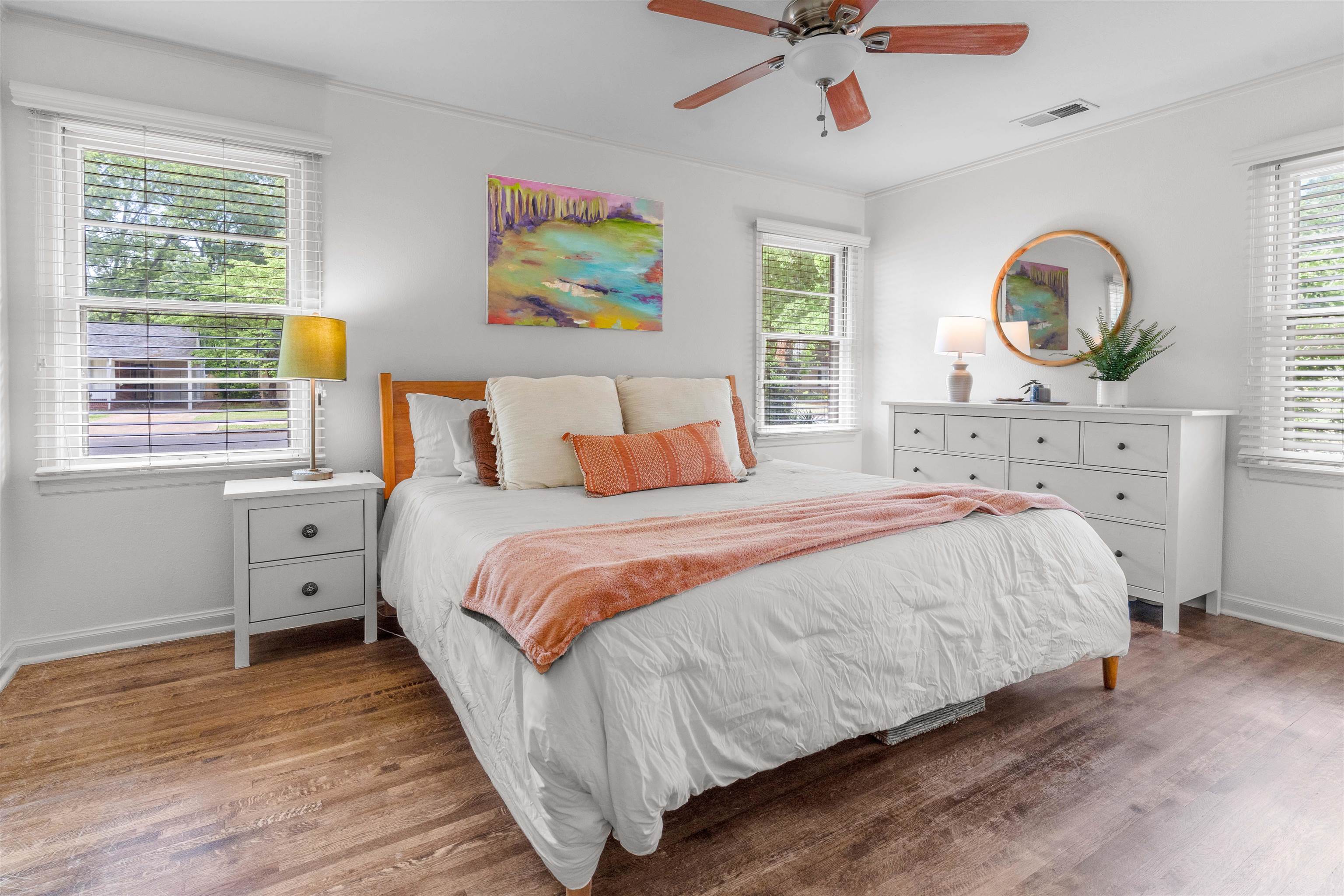 4564 Verne Road Memphis, TN 38117 - Photo 11 of 25 Bright room featuring wood-finish flooring and a ceiling fan