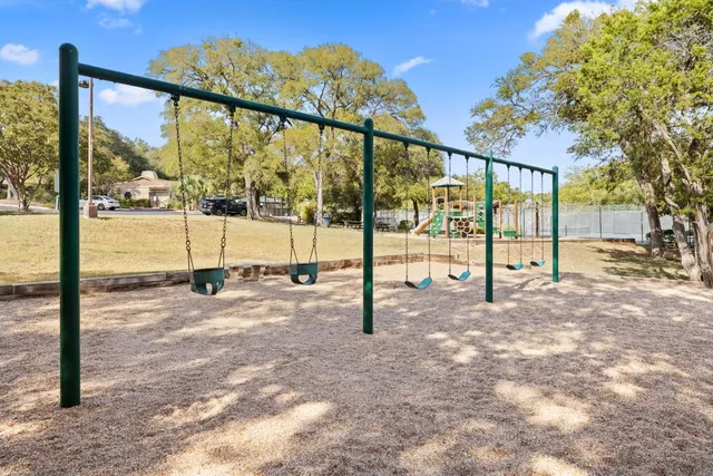 a view of tall trees