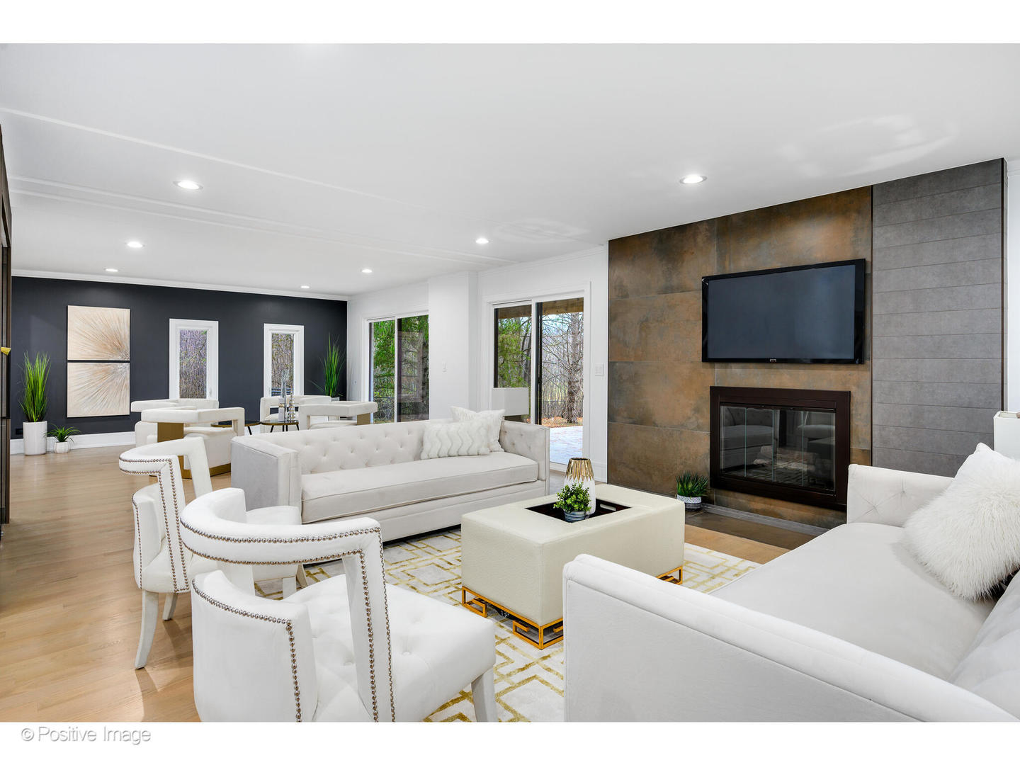 2005 Malory Lane Highland Park, IL 60035 - Photo 17 of 48 a living room with fireplace furniture and a flat screen tv