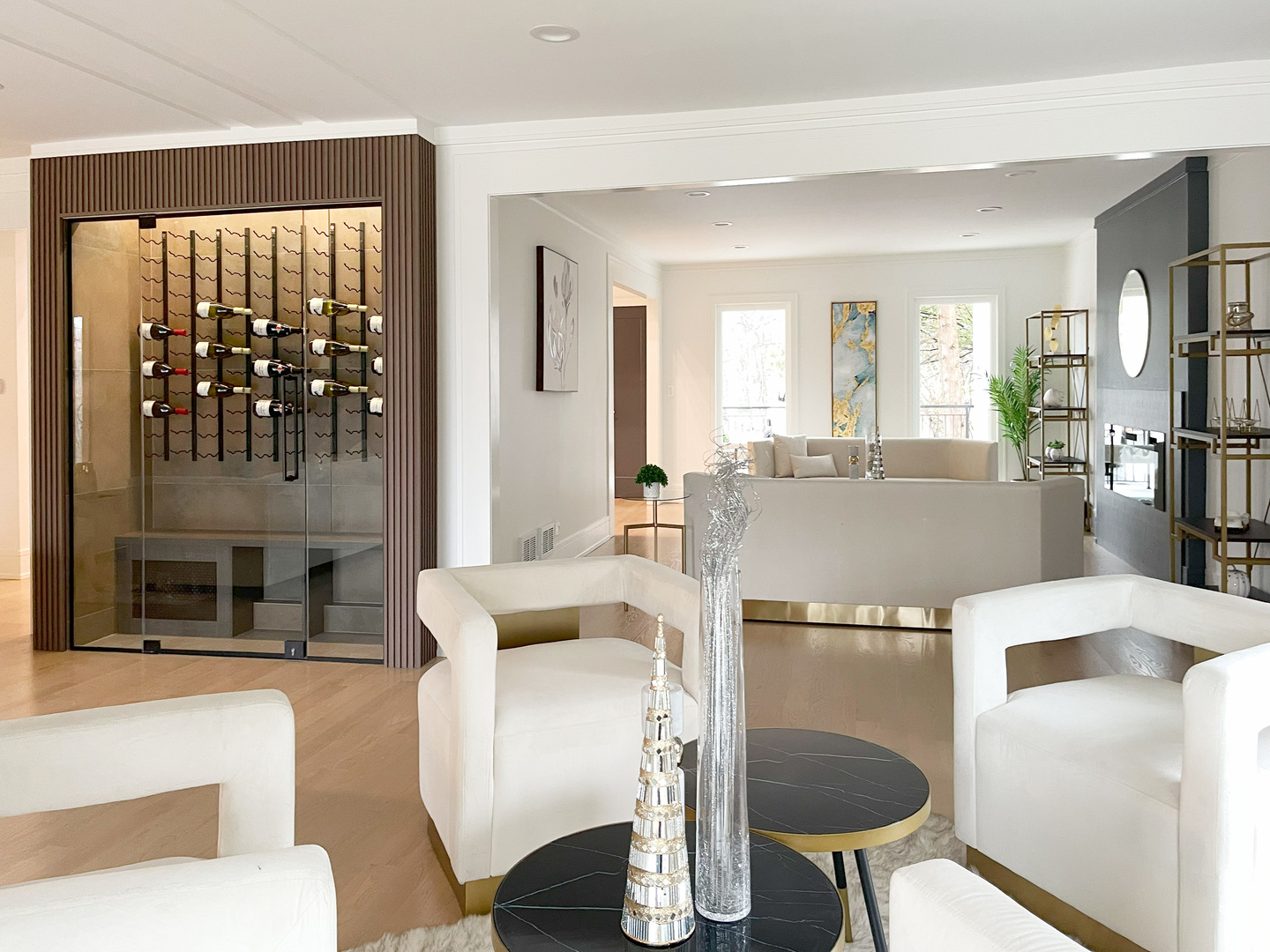 2005 Malory Lane Highland Park, IL 60035 - Photo 18 of 48 a living room with furniture a chandelier and kitchen view