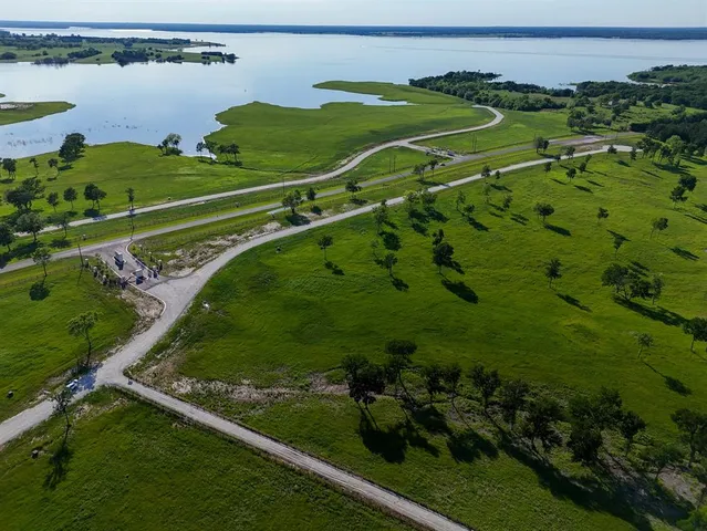 a view of a lake with a mountain in the background