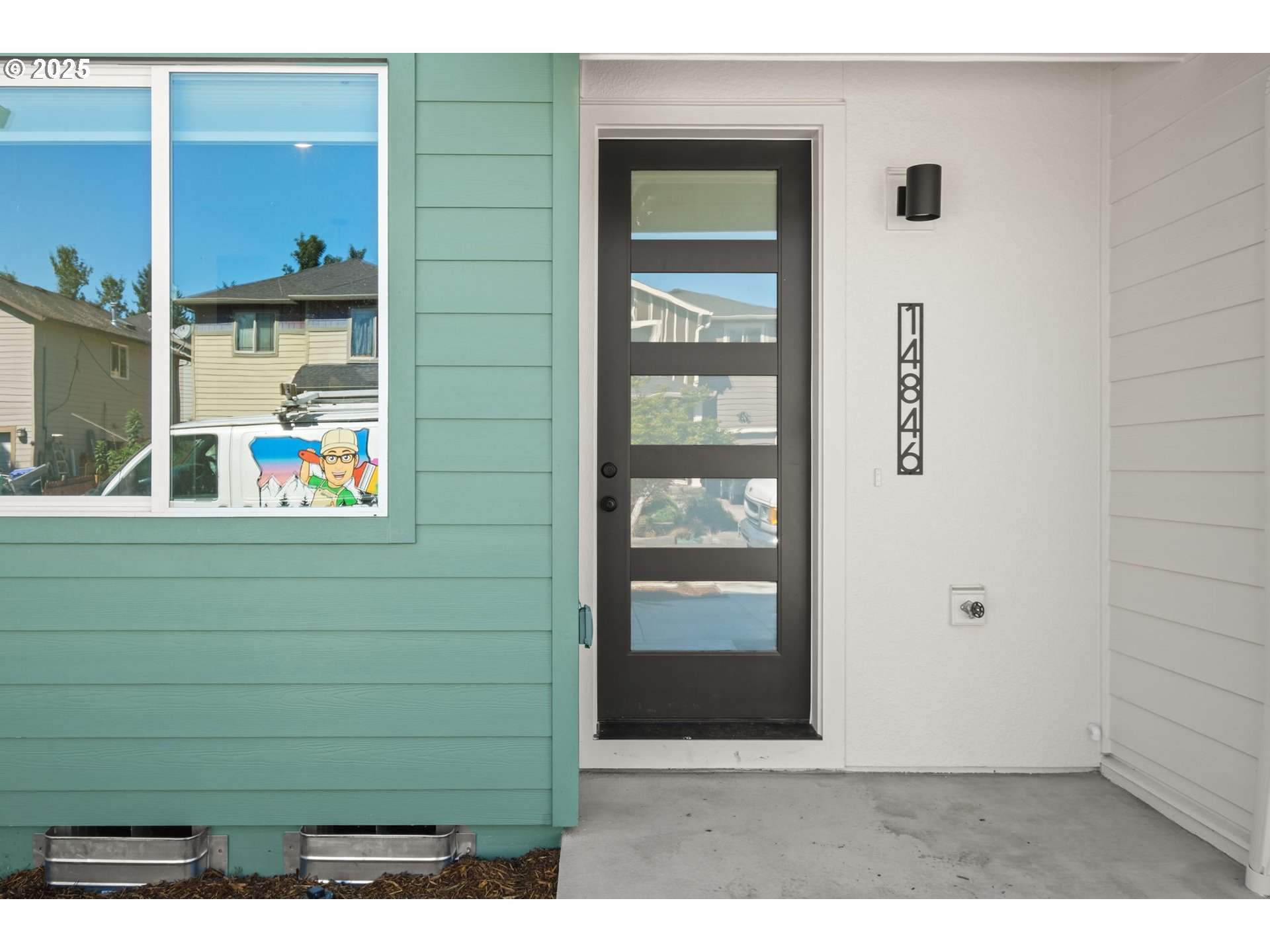 a view of front door of house